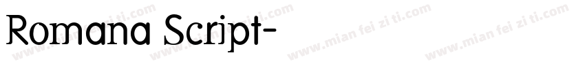 Romana Script字体转换
